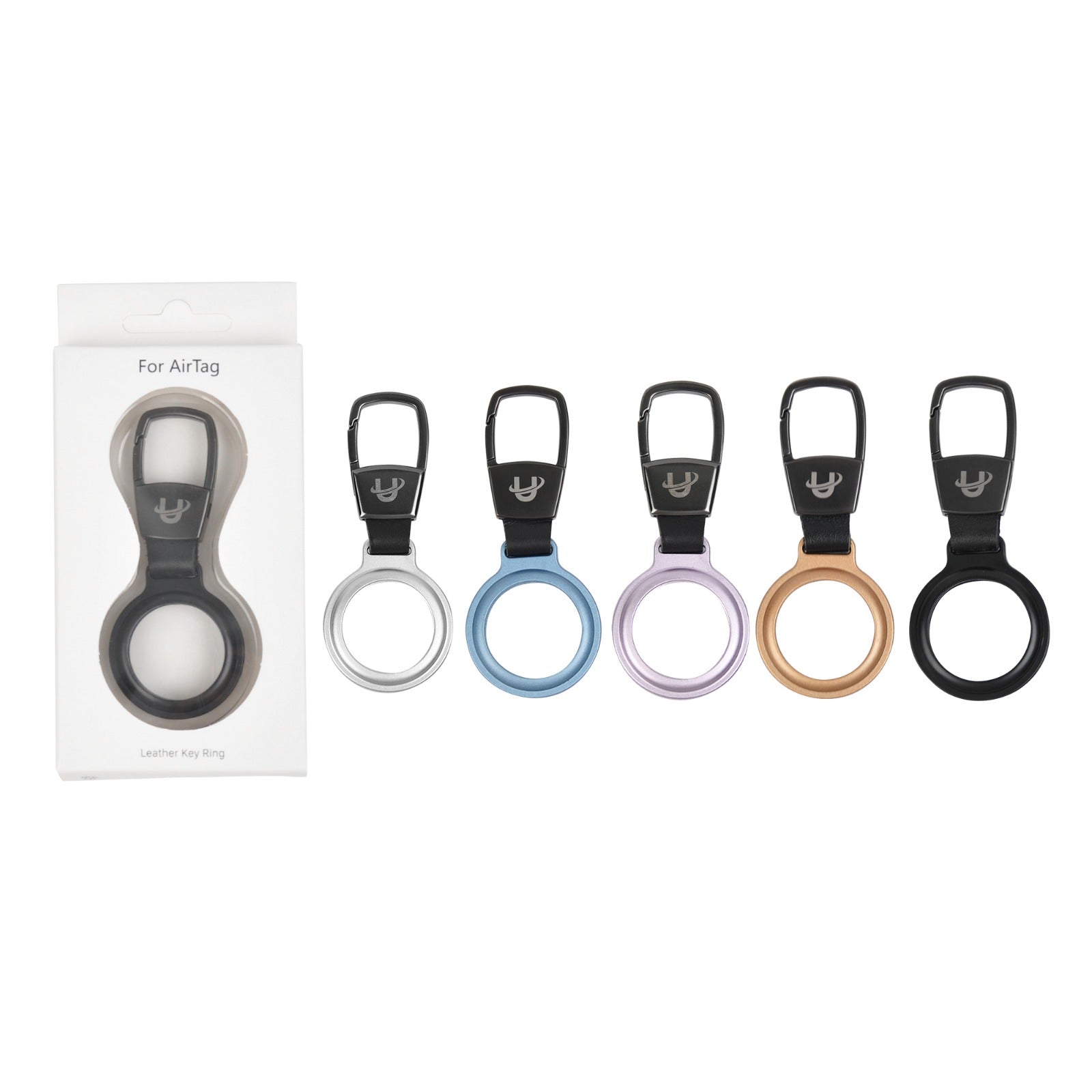 Custodia In Metallo Per Apple Airtag 2021, Con Portachiavi, Rosa Dorato, Design Traforato Con Cristalli