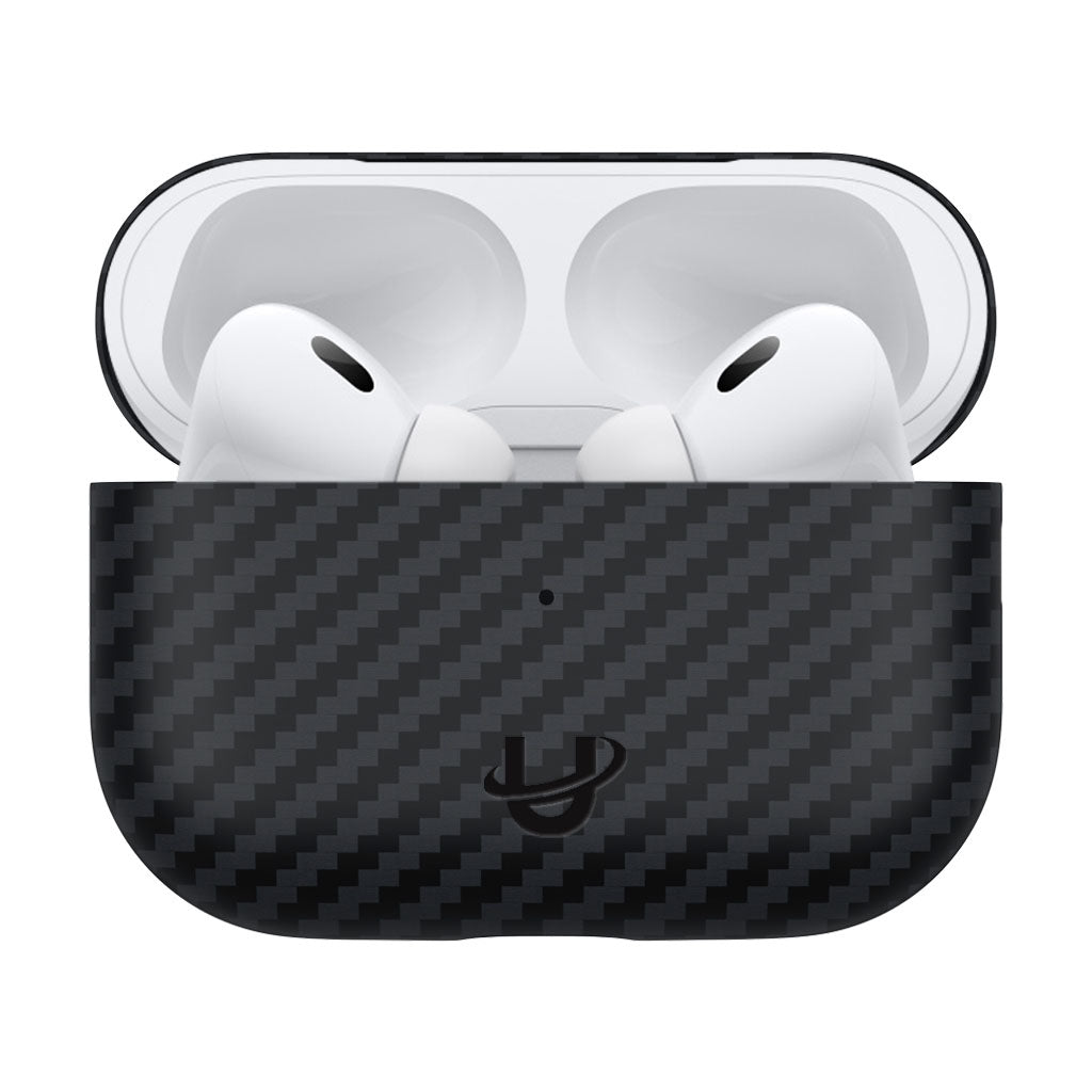 Custodia Per AirPods Pro 2 RFUNGUANGO - In Fibra Di Carbonio, Con Serratura, Cavo USB-C/Lightning, Nero - Foto 5